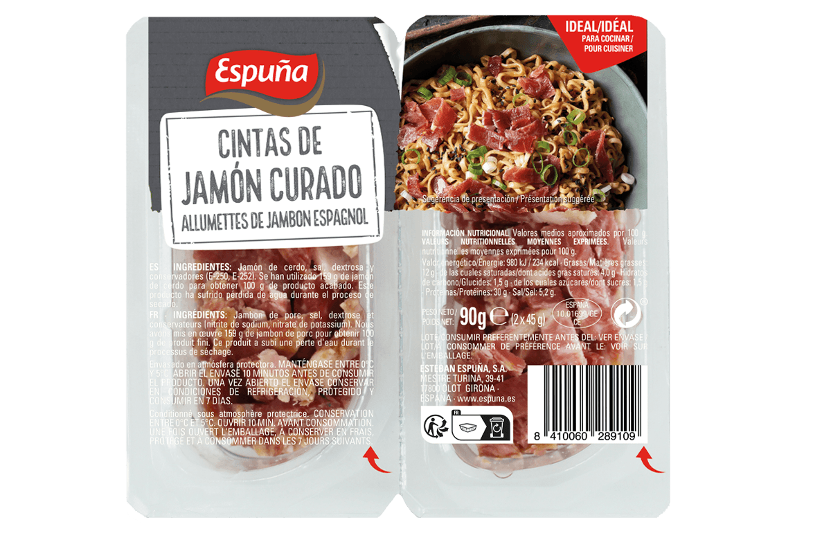 Serrano ham strips 2x45g
