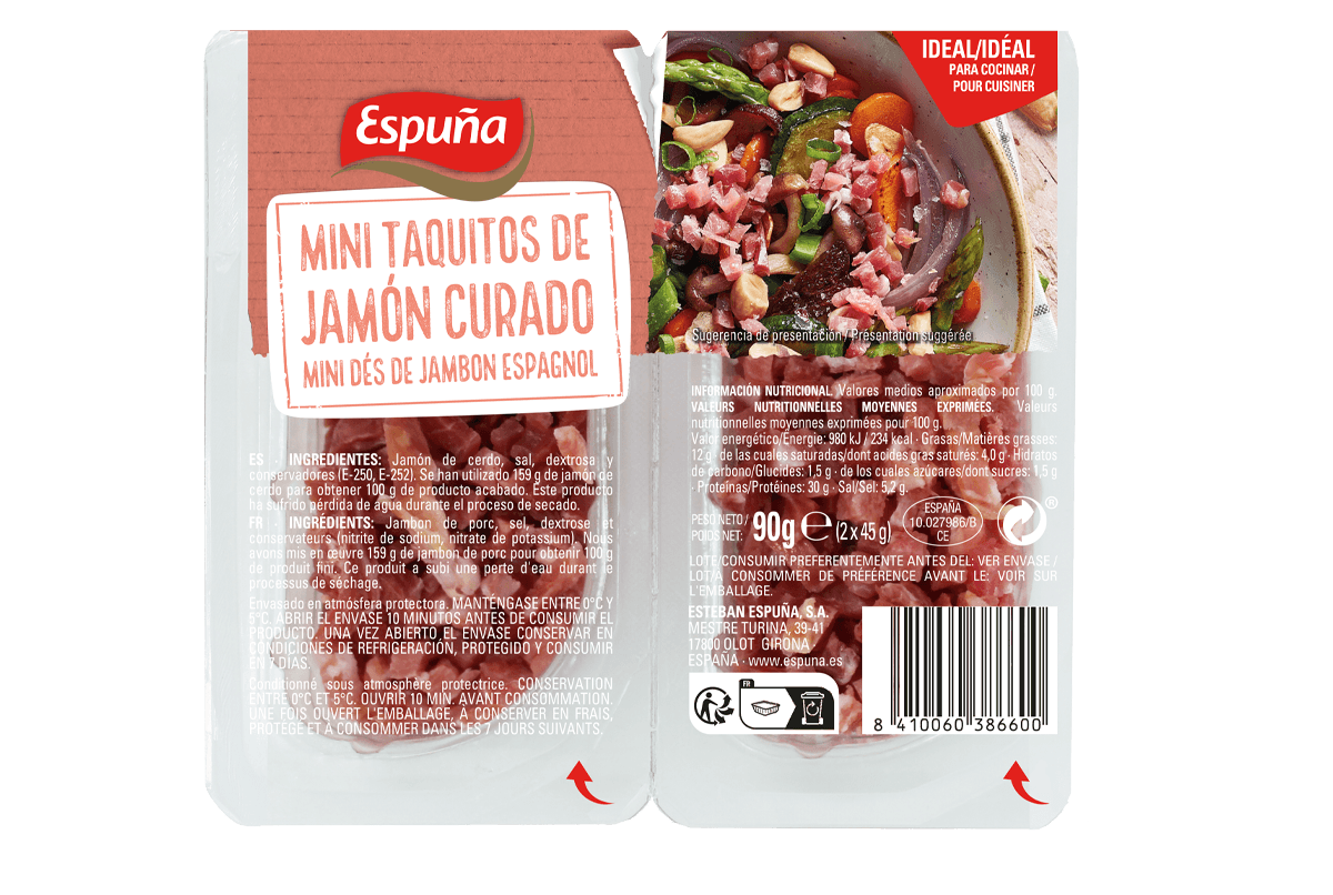 Dry-cured ham mini cubes 2x45g